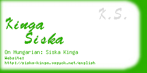 kinga siska business card